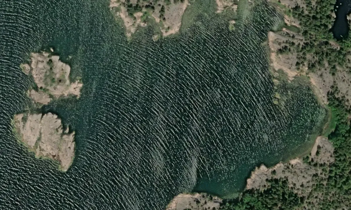 Flyfoto av Saggö ön - Svartvecka