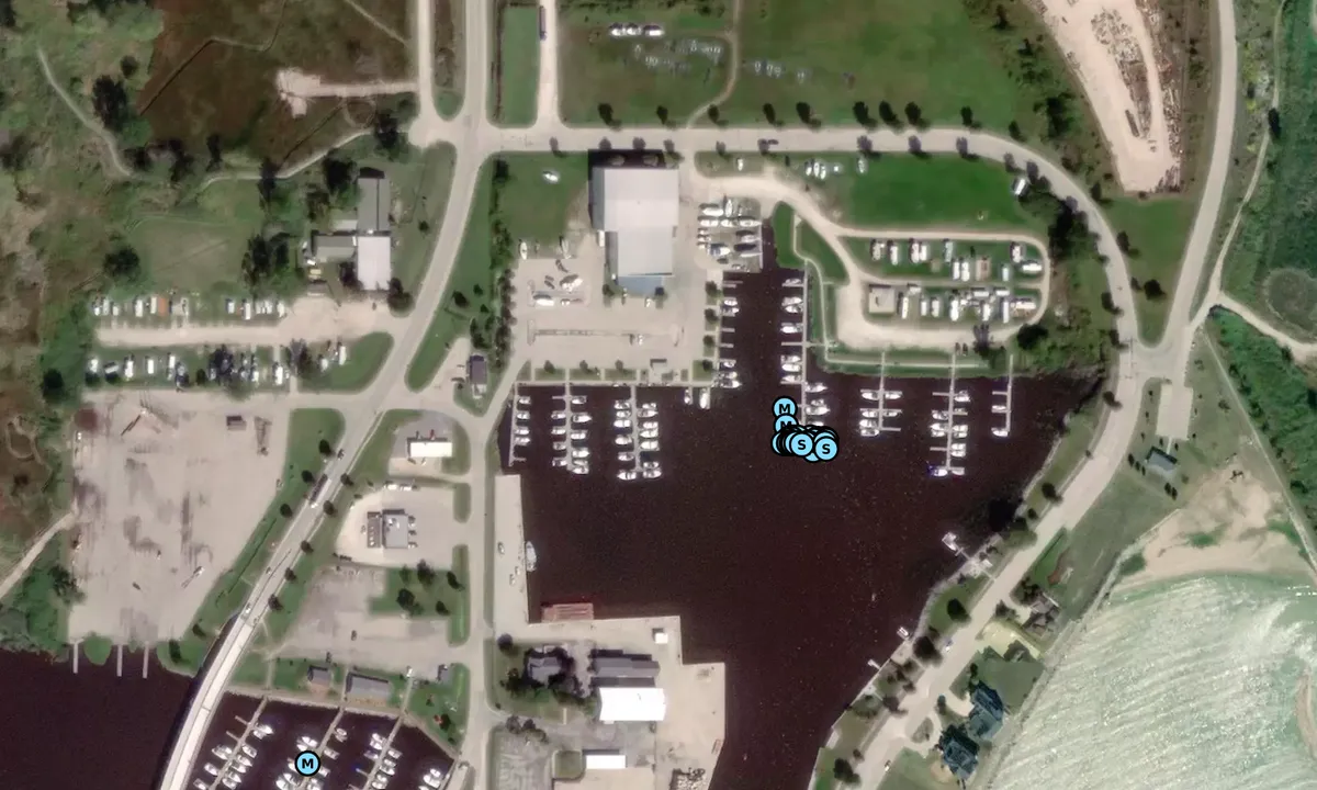 Satelite image of Salmon Harbor Marina - Kewaunee