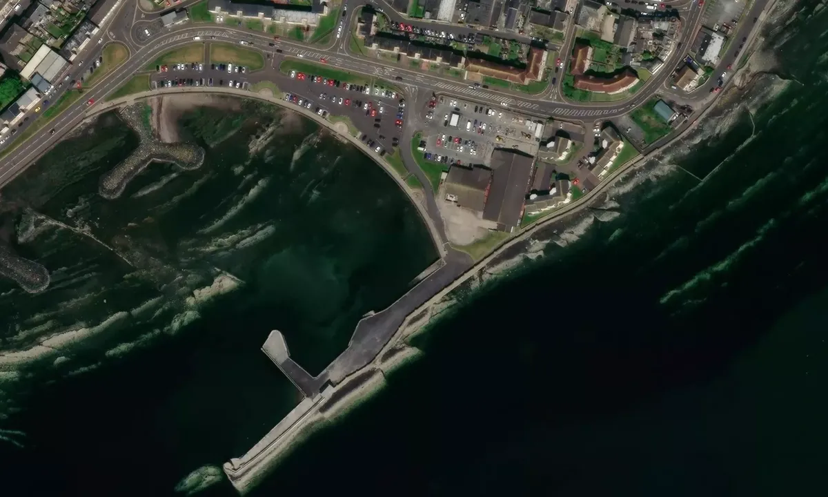 Satelite image of Saltcoats Harbour