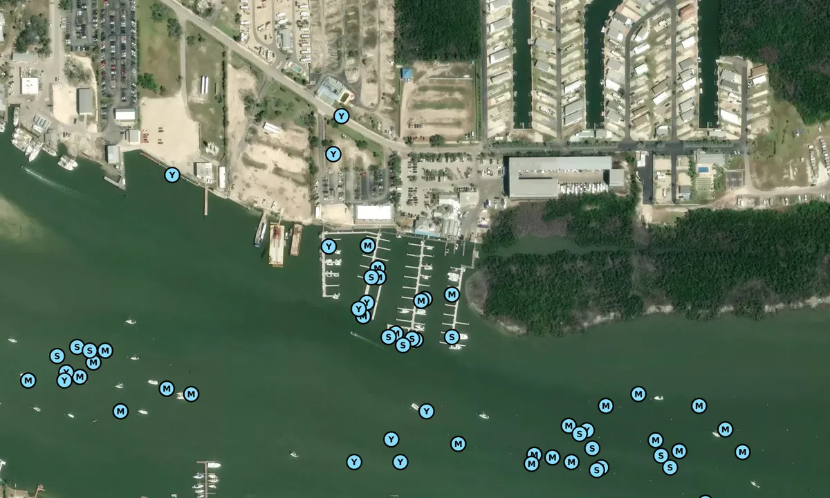 Satelite image of Salty Sam's Marina - Fort Myers Beach