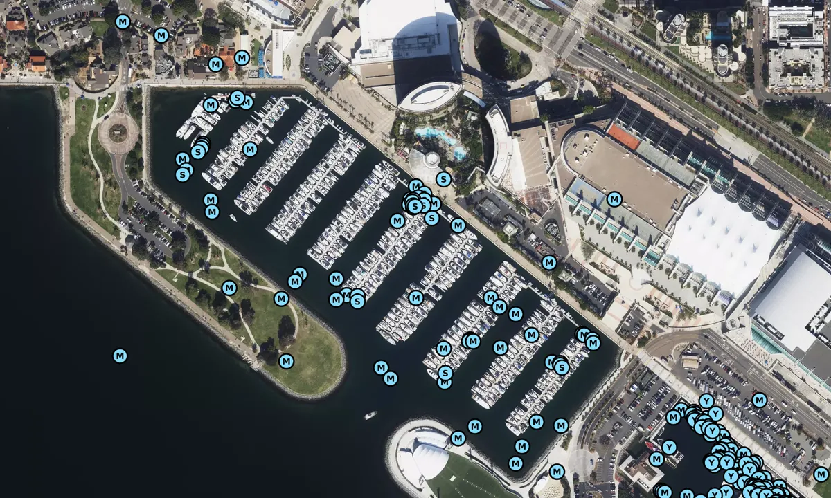 Satelite image of San Diego Marina