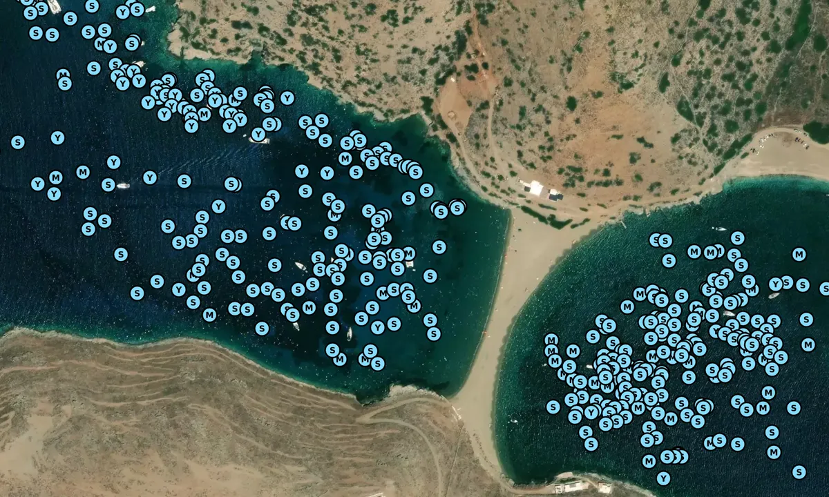 Satelite image of Sand Bar Bay West