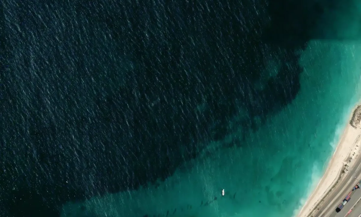 Satelite image of Sand Tracks Beach