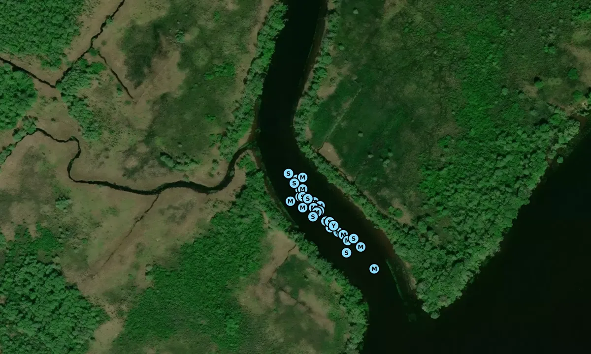 Satelite image of Sandhole Creek