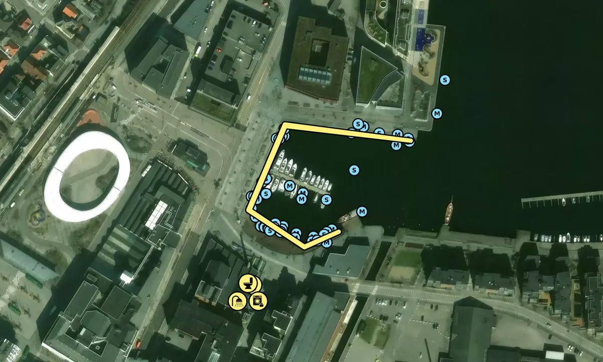 Satelite image of Sandnes Gjestehavn