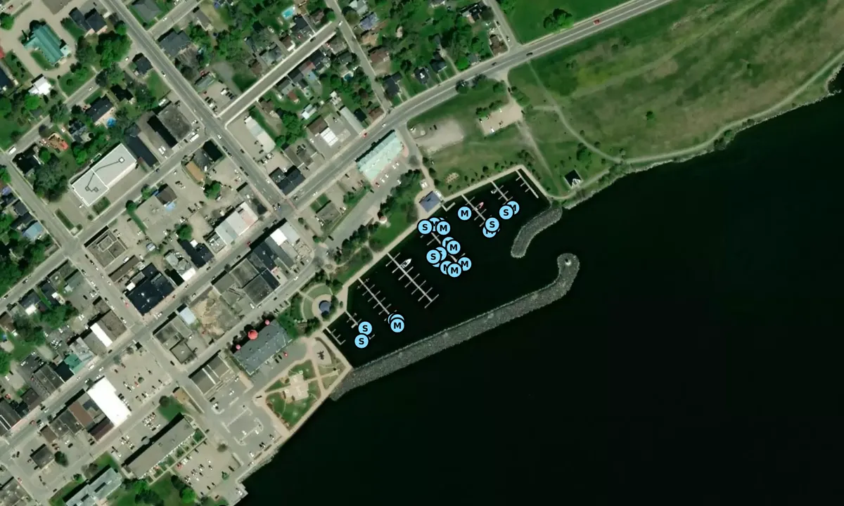 Satelite image of Sandra S. Lawn Harbour (aka Prescott Marina)