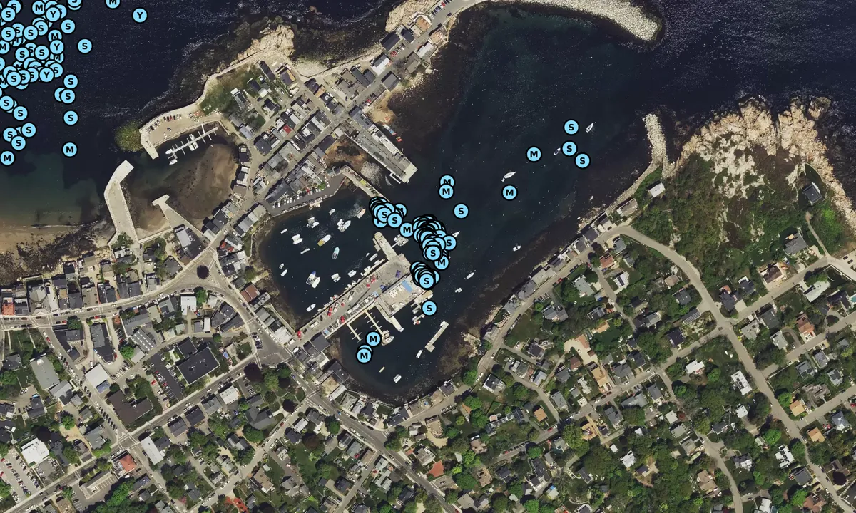 Satelite image of Sandy Bay Yacht Club - Rockport