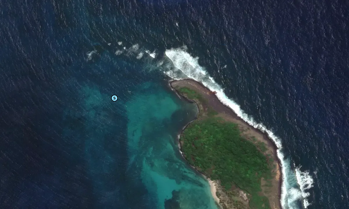 Satelite image of Sandy Island (day only)