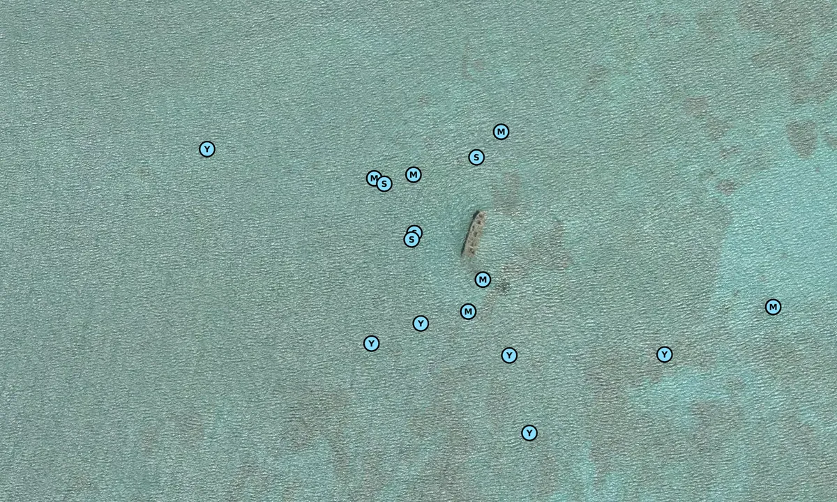 Satelite image of Sapona Wreck