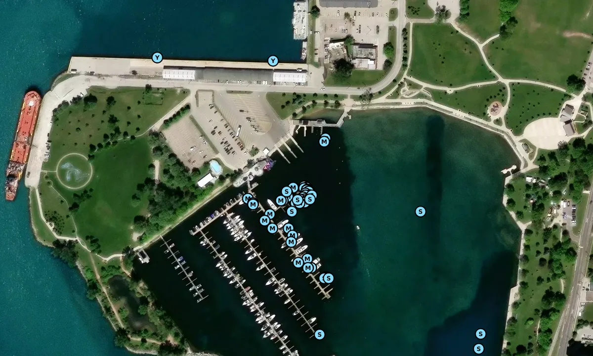 Satelite image of Sarnia Bay Marina