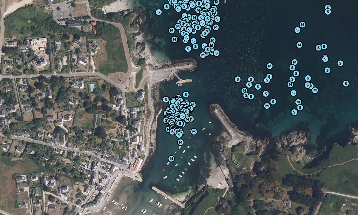 Satelite image of Sauzon - Avant port