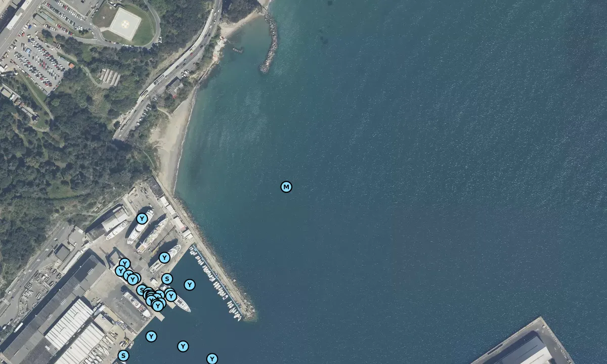 Satelite image of Savona Anchorage