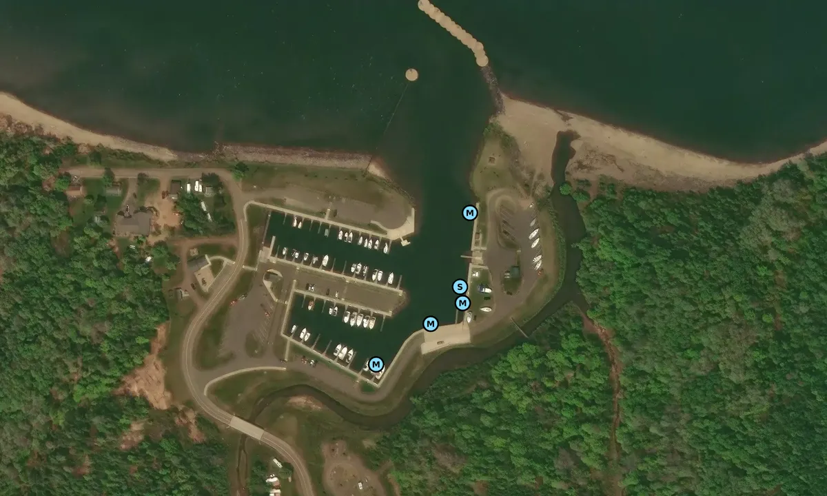 Satelite image of Saxon Harbor Marina