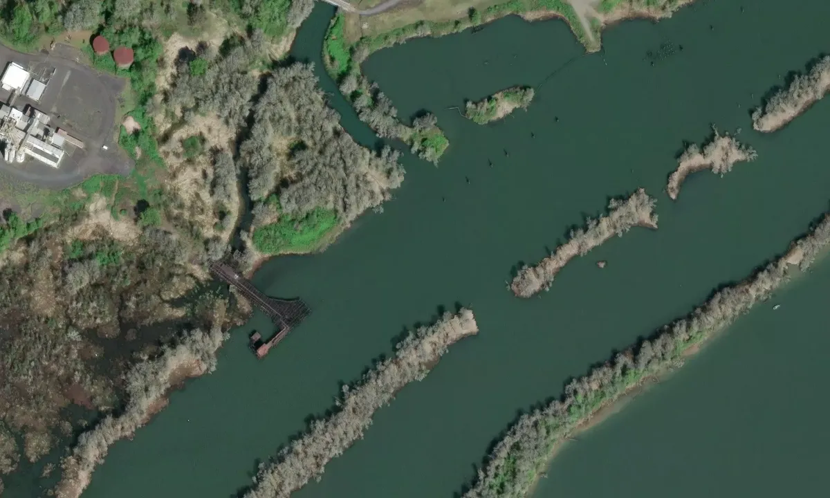 Satelite image of Scappoose Inlet