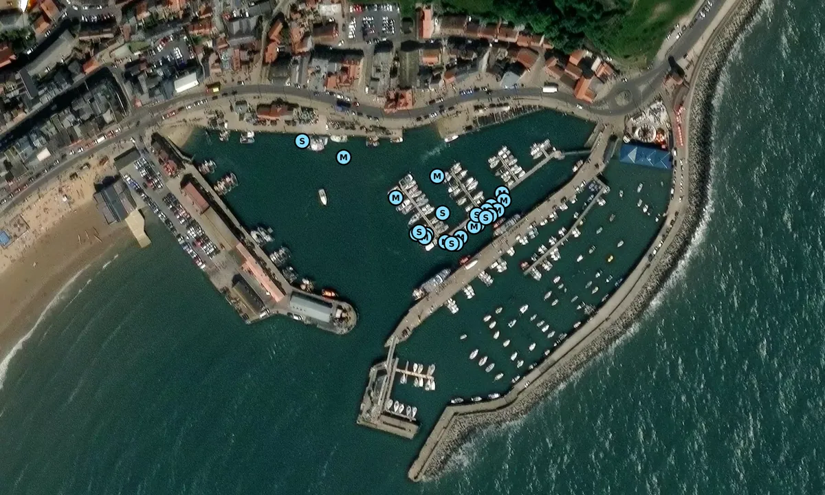 Satelite image of Scarborough Harbour - North Yorkshire