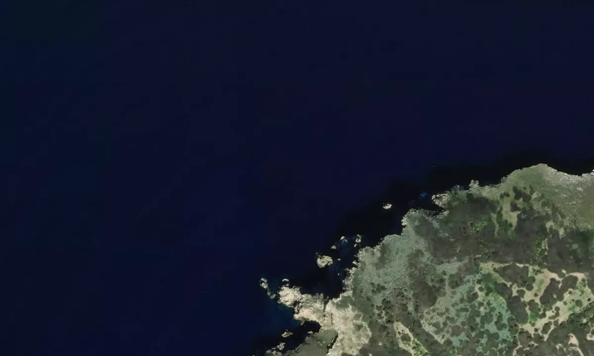 Satelite image of Scoglio del corvo