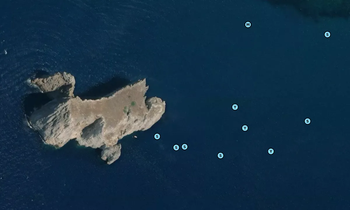 Satelite image of Scoglio Pan di Zucchero
