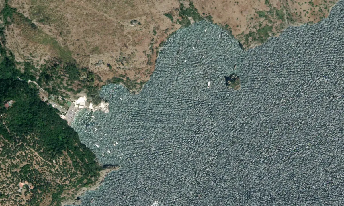 Flyfoto av Scoglio Scruopolo - Spiaggia di Reccomone