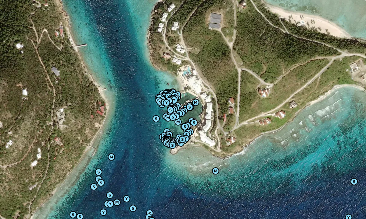 Satelite image of Scrub Island Resort and Marina