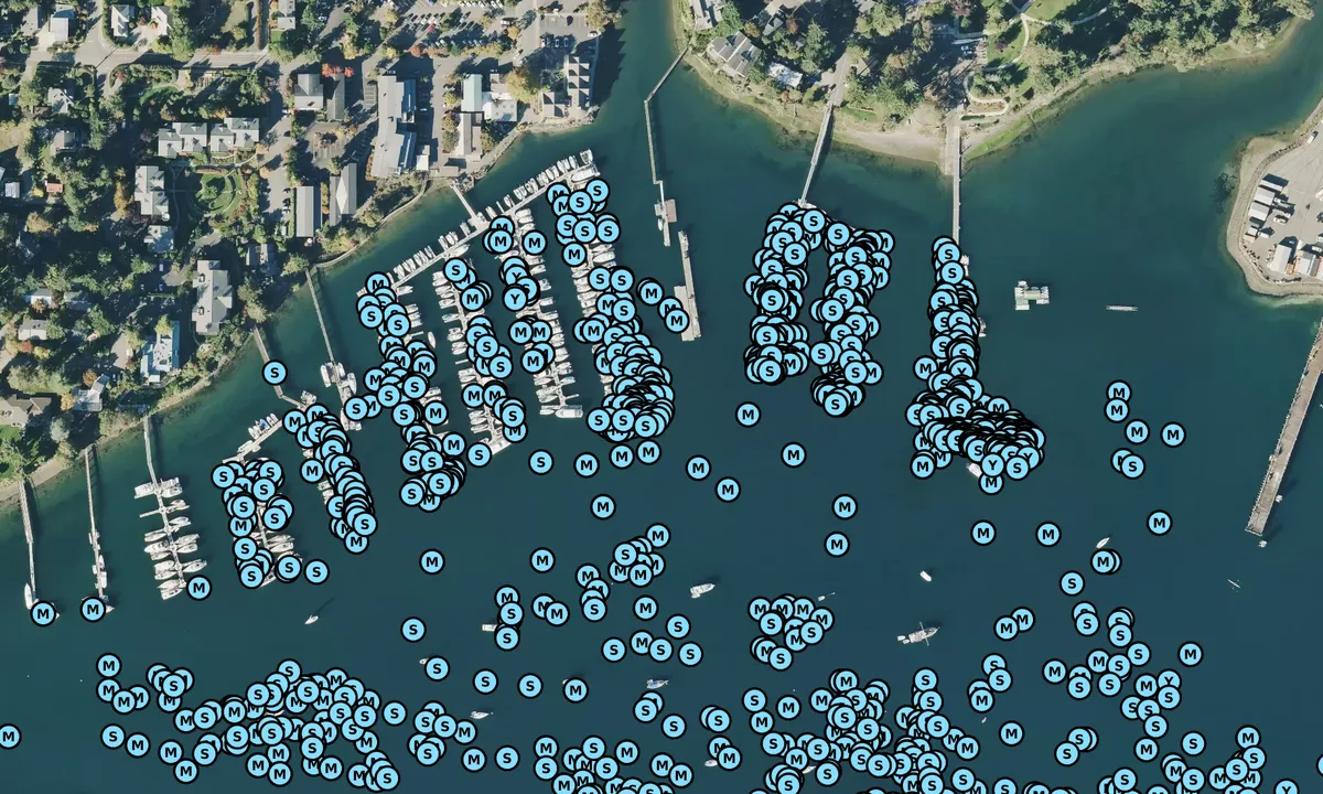 Satelite image of Seattle Yacht Club Outstation - Eagle Harbor