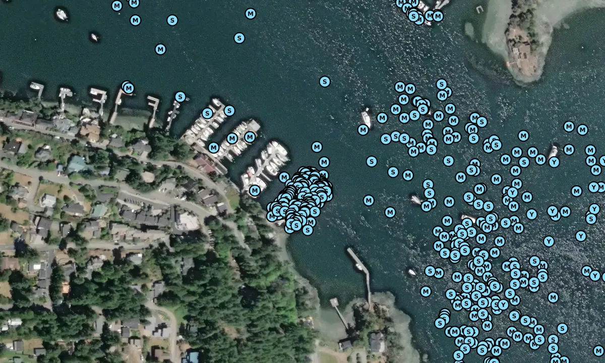 Satelite image of Seattle Yacht Club Outstation - Friday Harbor