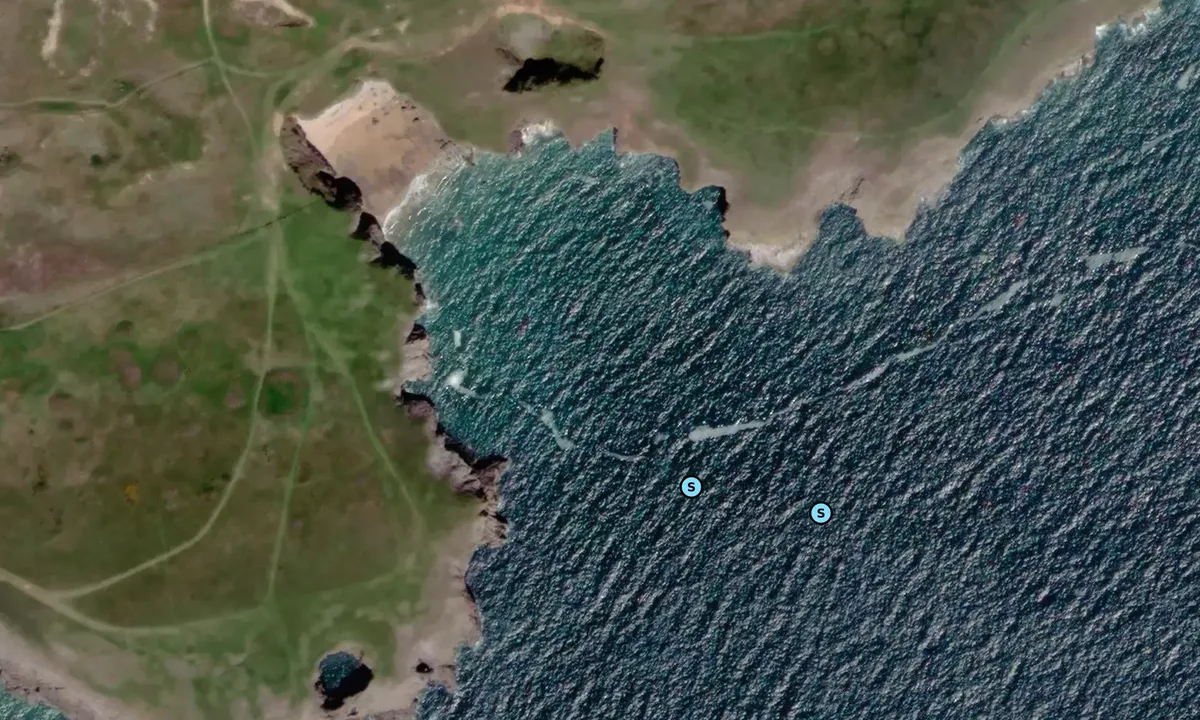 Satelite image of Secret beach