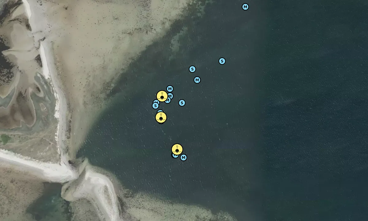 Satelite image of Sejlklubben Bugten Århus bouy