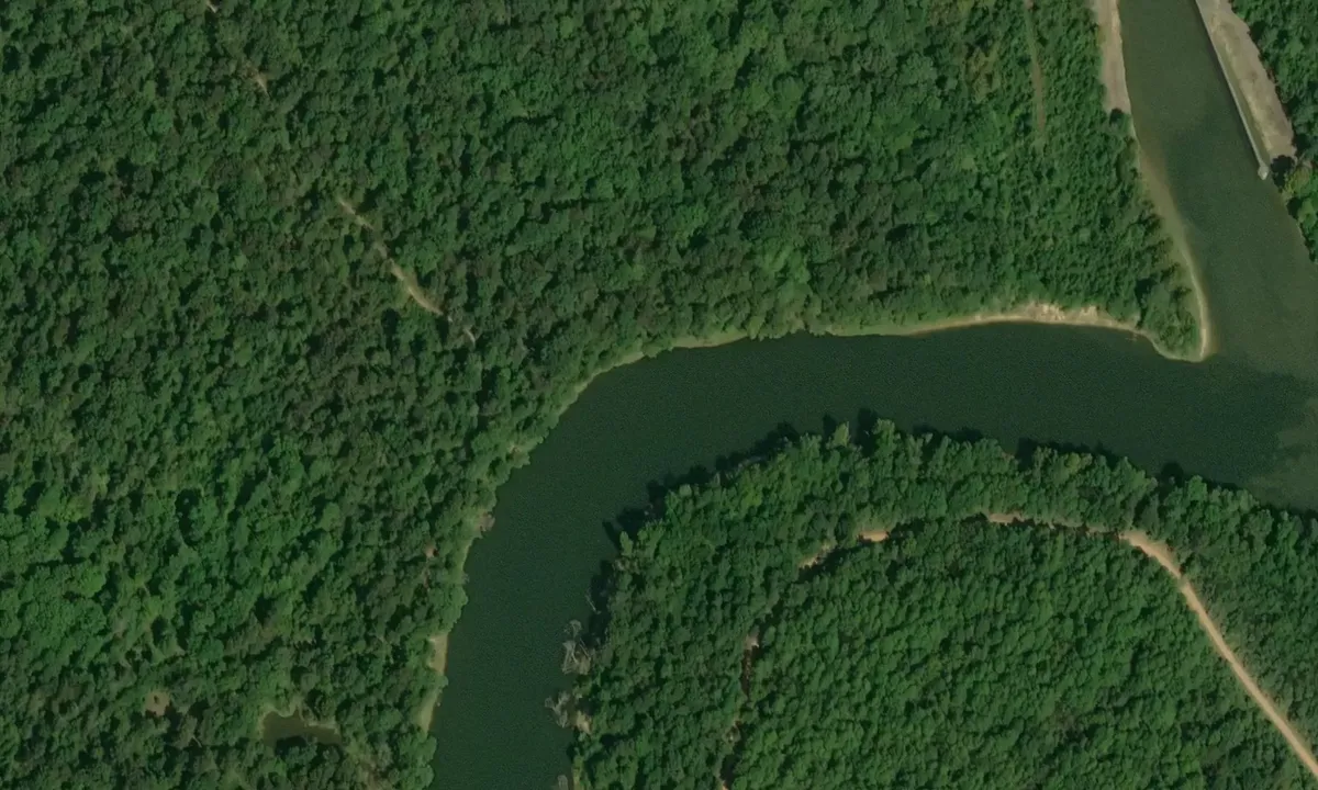Satelite image of Selden Ox Bow
