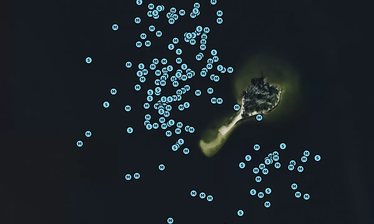 Satelite image of Serenity Island