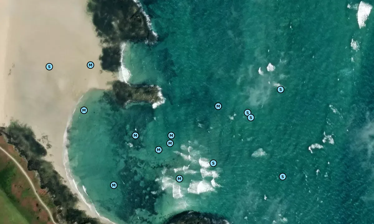 Satelite image of Shell Bay