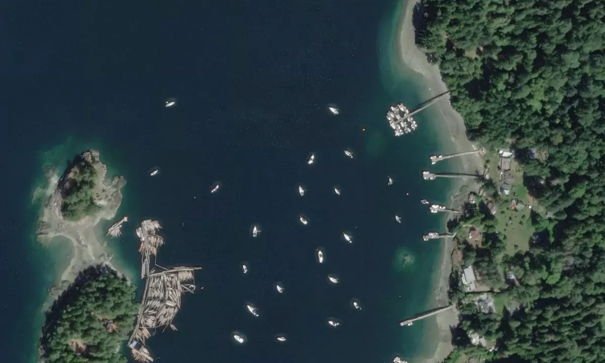 Flyfoto av Shelter Islets