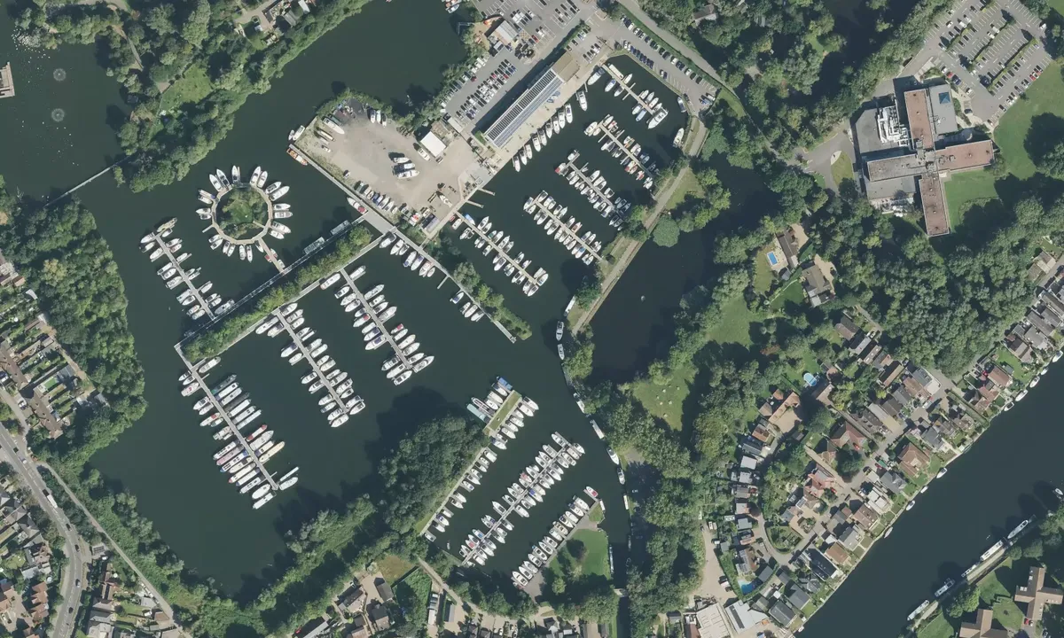 Satelite image of Shepperton Marina - Surrey