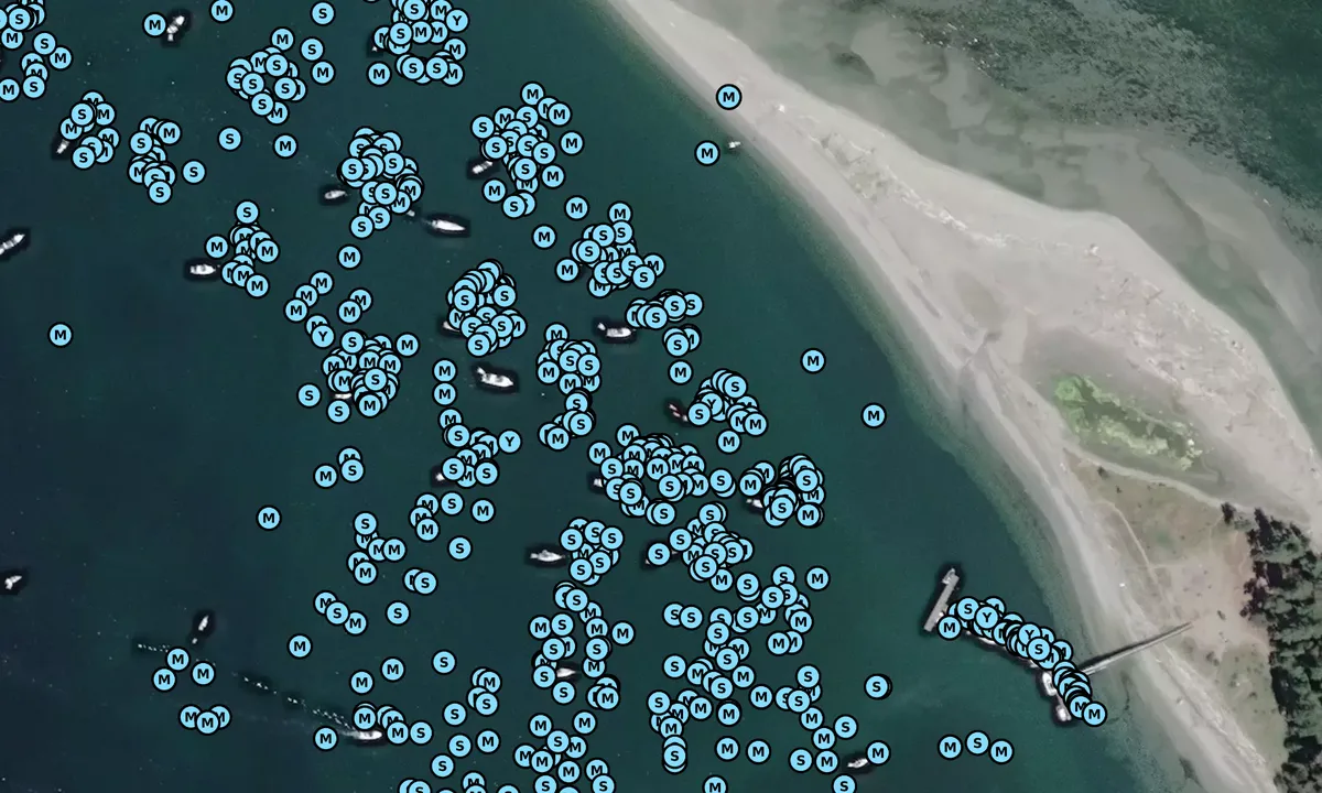 Satelite image of Sidney Spit
