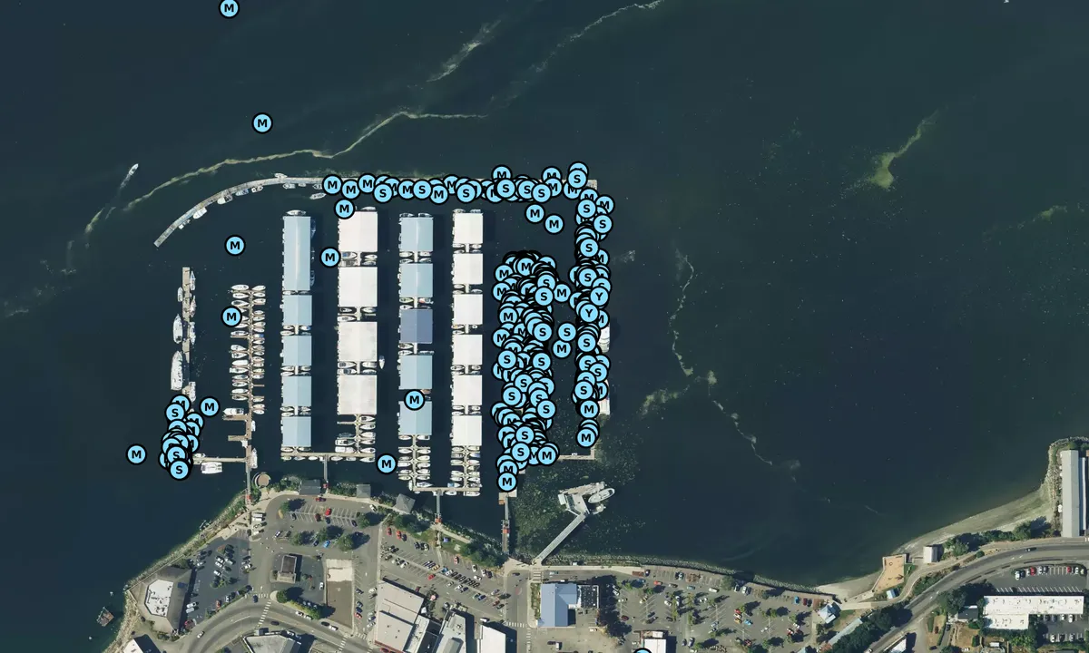 Satelite image of Sinclair inlet Yacht Club