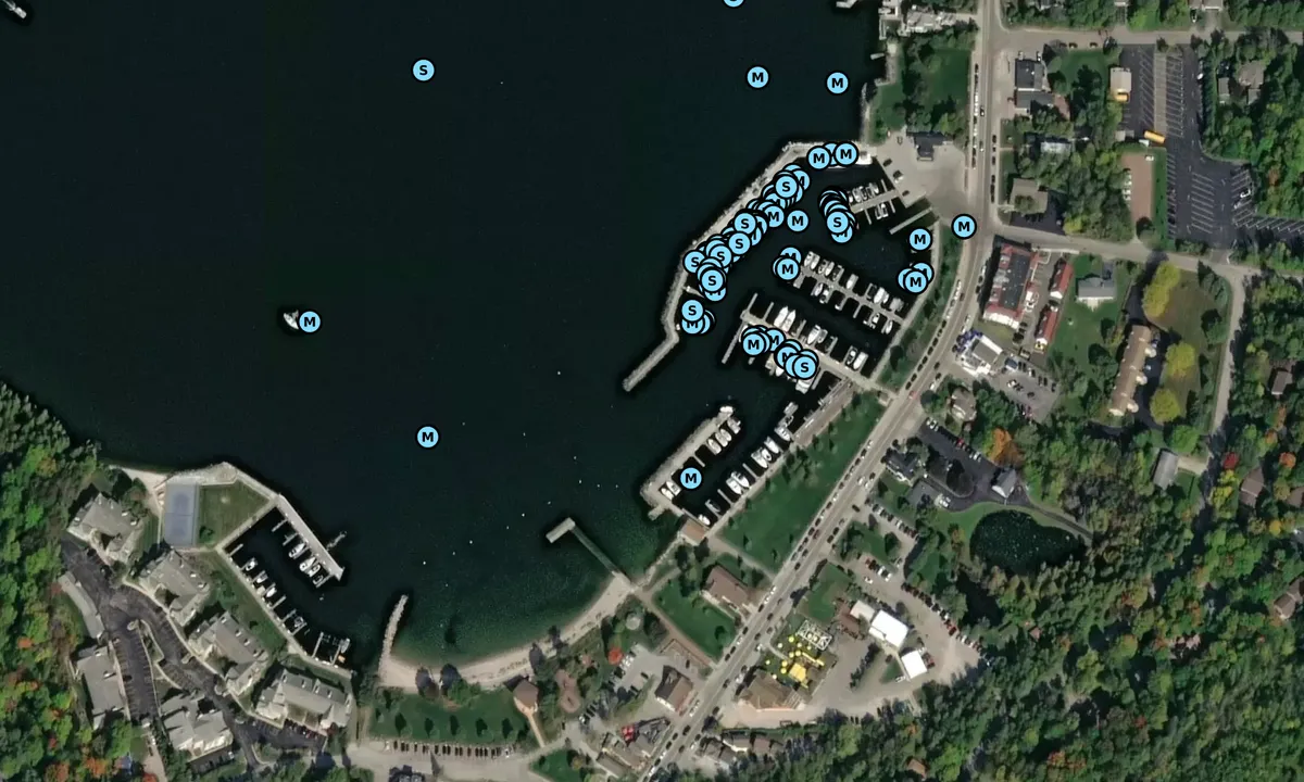 Satelite image of Sister Bay Marina - Door