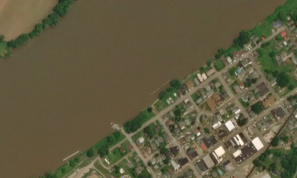 Satelite image of Sistersville (long term)