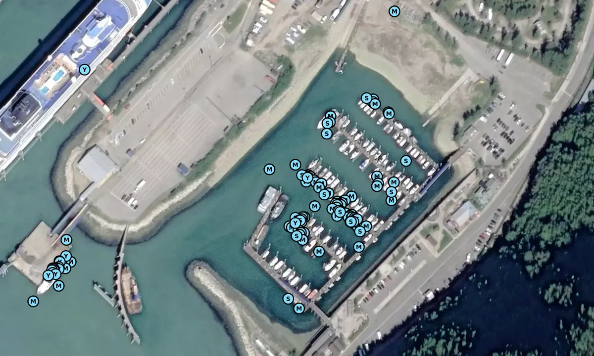 Satelite image of Skagway Small Boat Harbor