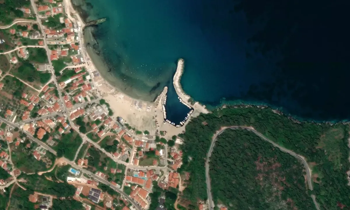 Flyfoto av Skala Potamia
