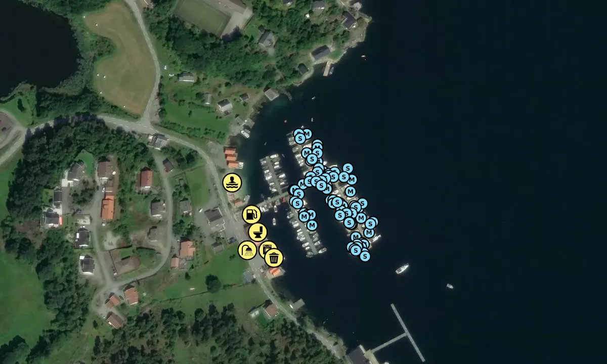 Satelite image of Skartveit Gjestehavn