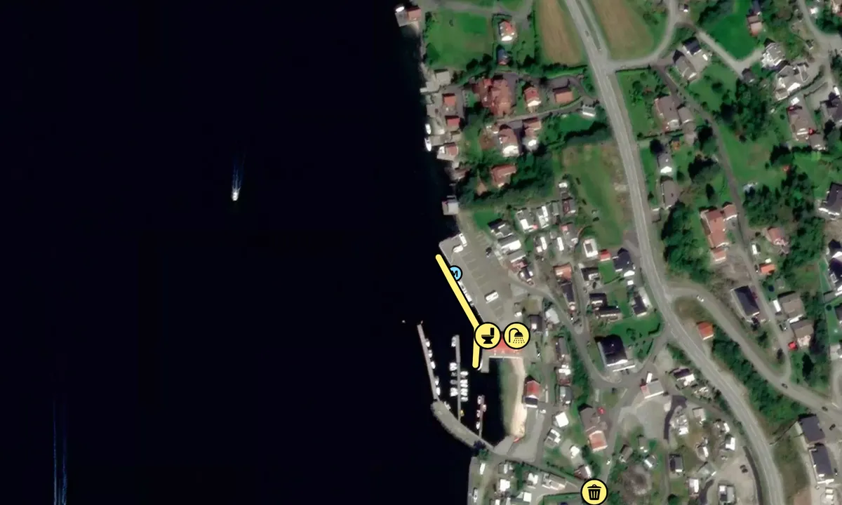 Satelite image of Skjoldastraumen