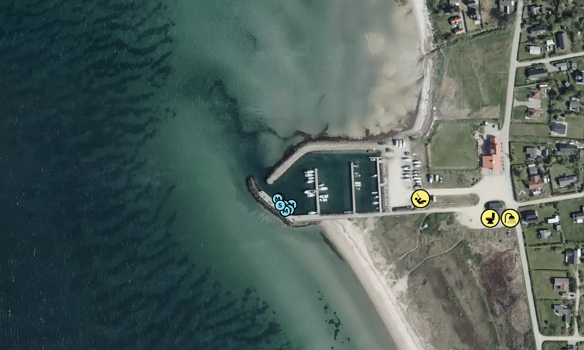 Satelite image of Skødshoved Bro Jollehavn