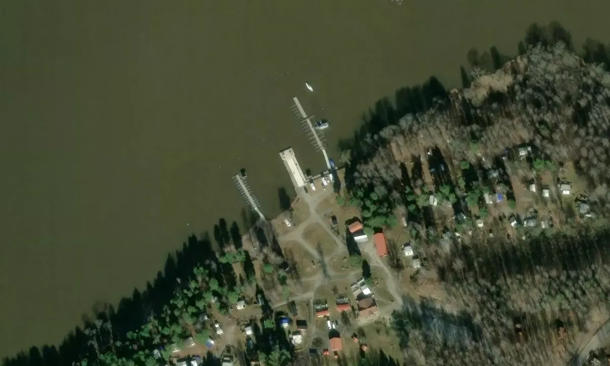 Satelite image of Skokloster Camping