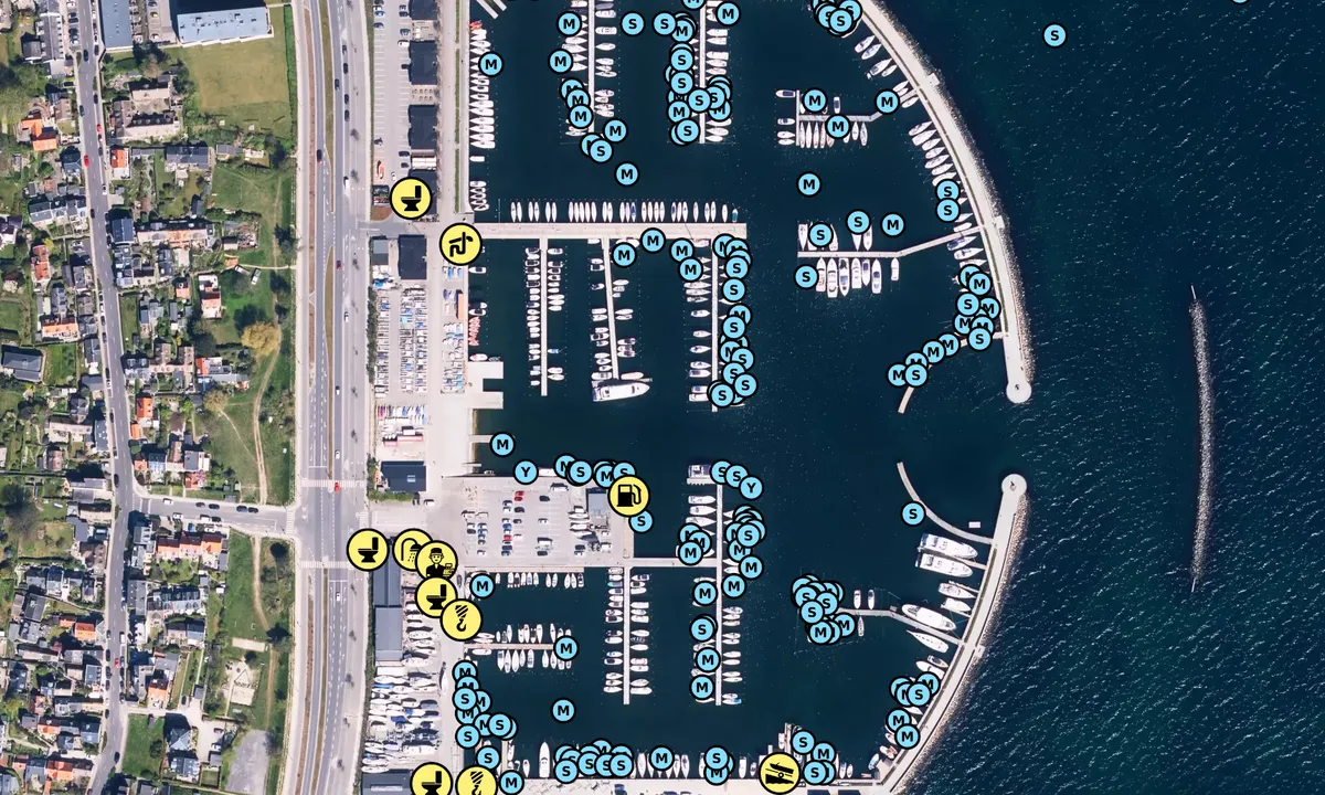 Satelite image of Skovshoved Havn
