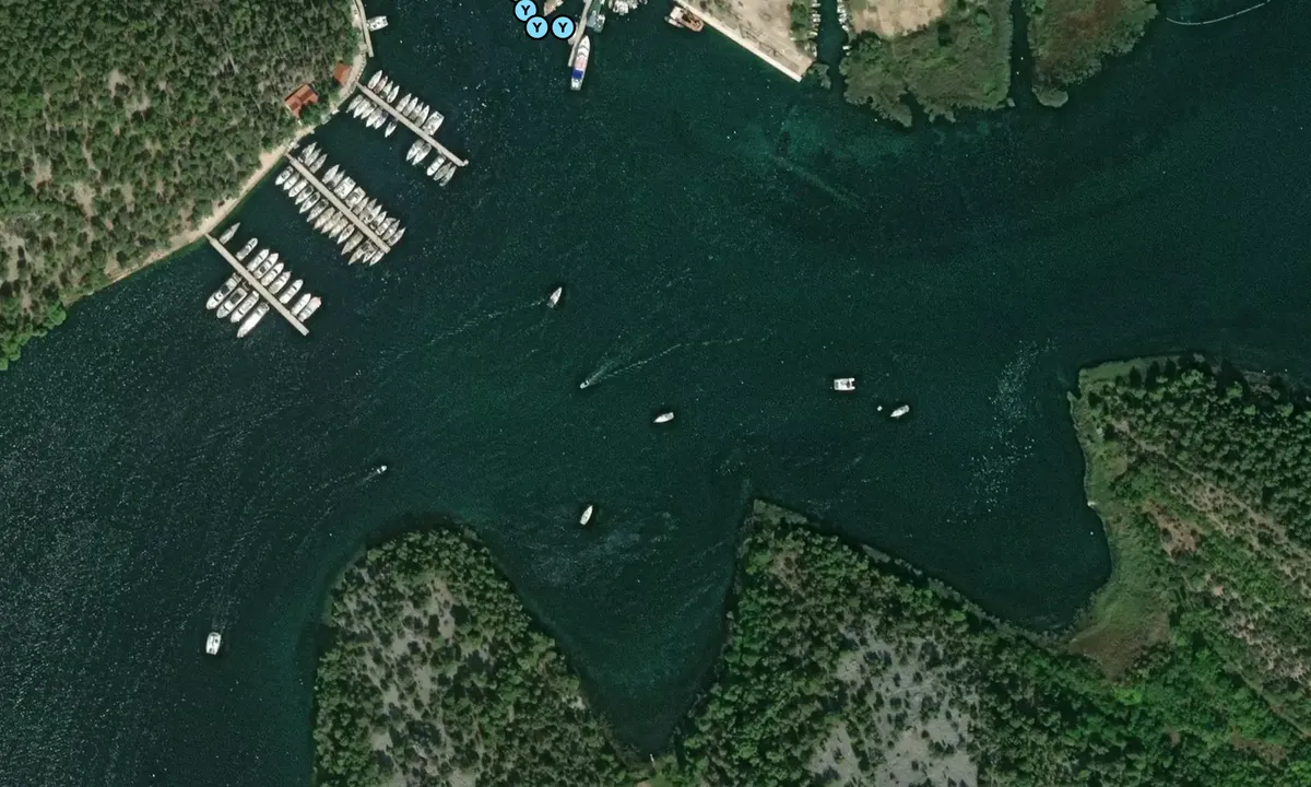 Satelite image of Skradin Buoy Field