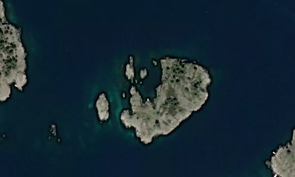 Satelite image of Slangeholmen