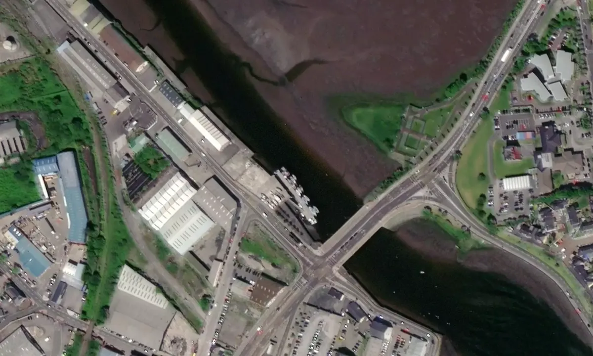 Satelite image of Sligo Harbour Pontoon