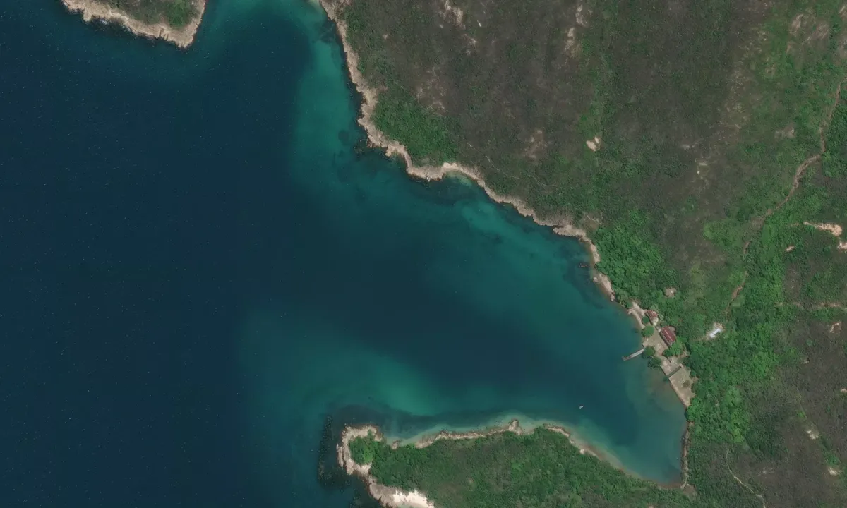 Satelite image of Snake Bay