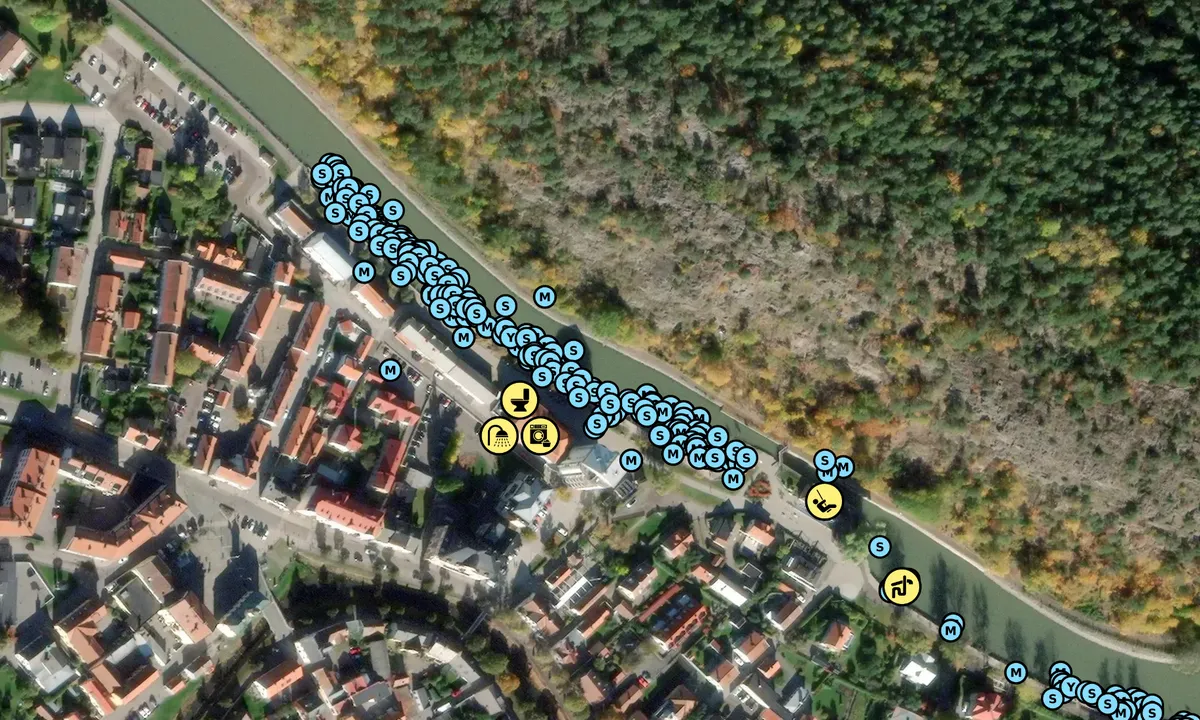 Satelite image of Söderköping - Kanalhamnen