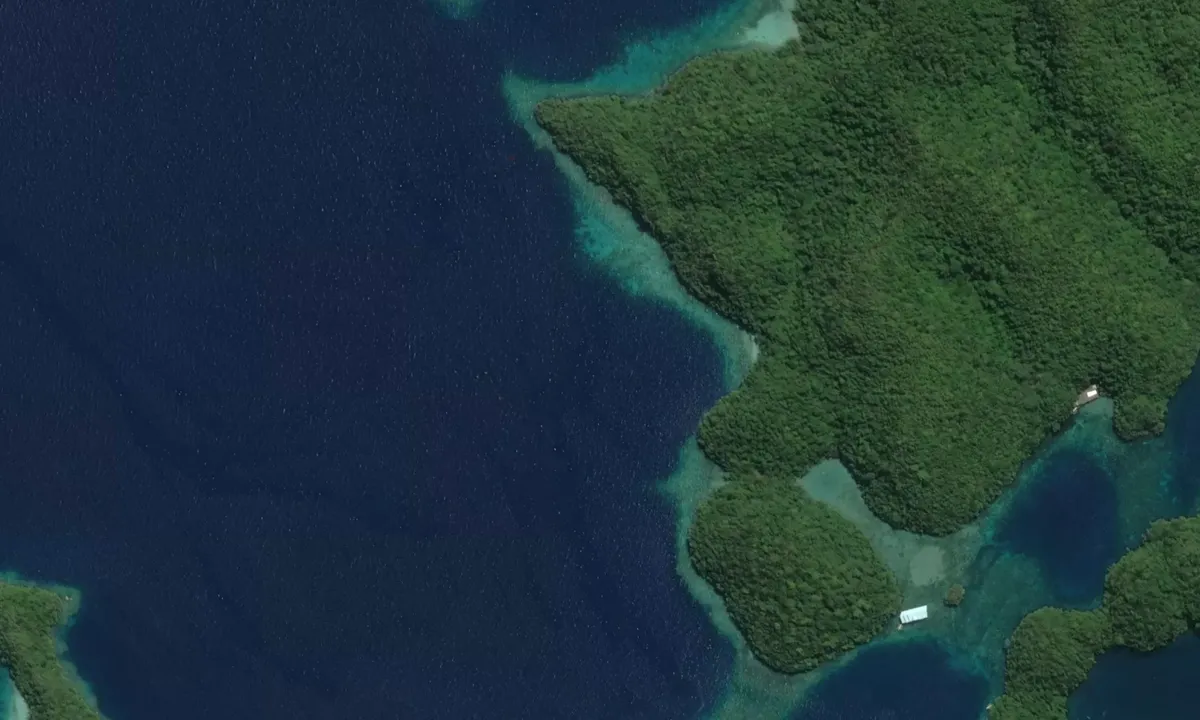 Flyfoto av Sohoton Bay