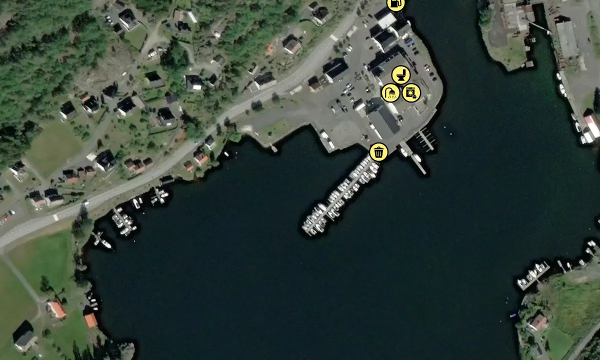 Satelite image of Søndeled Gjestehavn